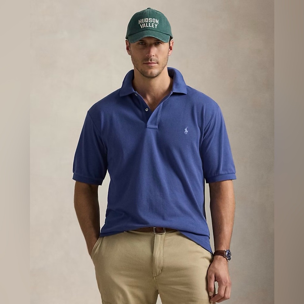 Polo Ralph Lauren Classic Fit Stretch‎ Mesh Blue Polo Shirt XXL